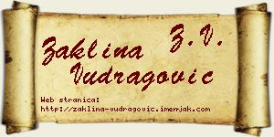 Žaklina Vudragović vizit kartica